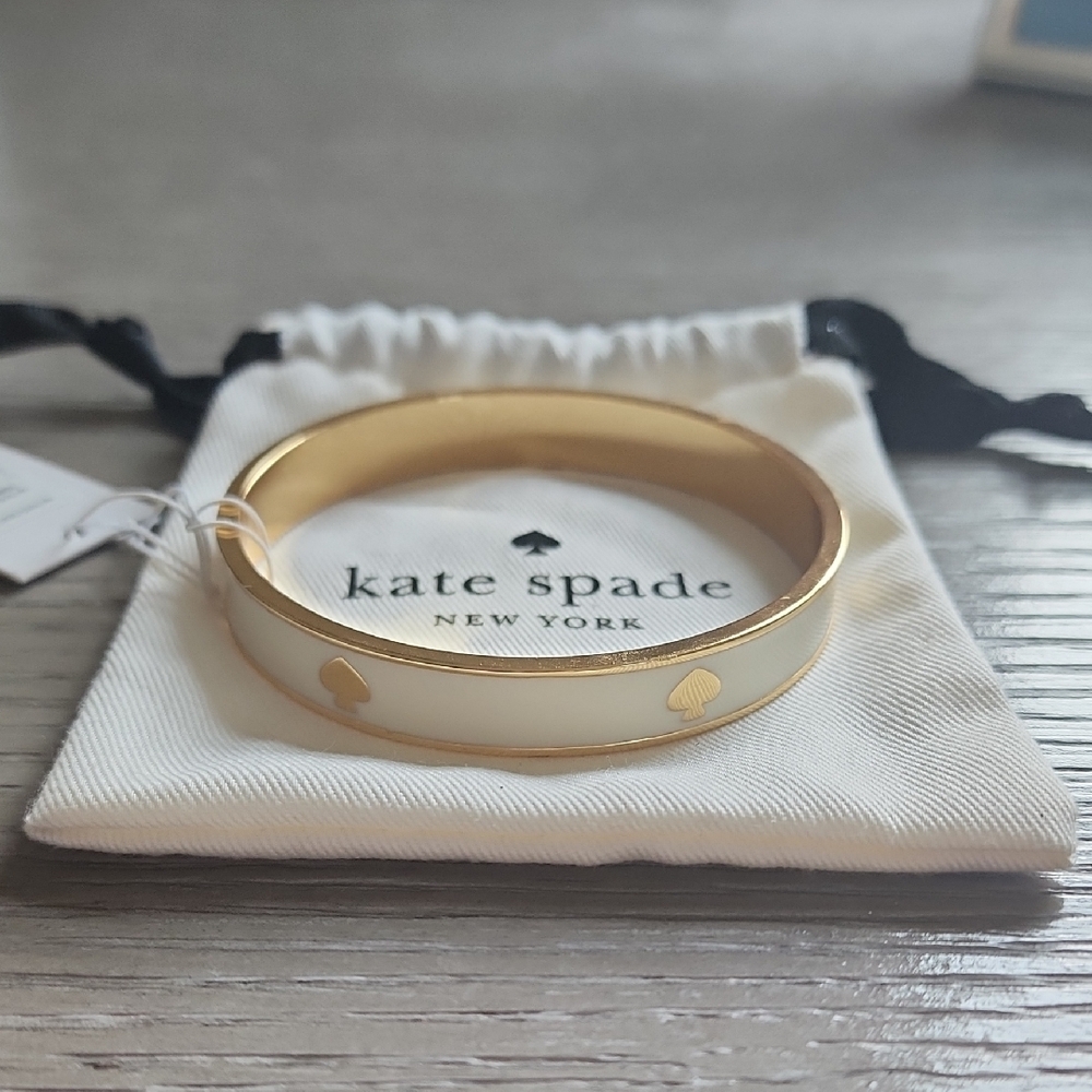 Kate Spade Cream and Gold Enamel Bracelet